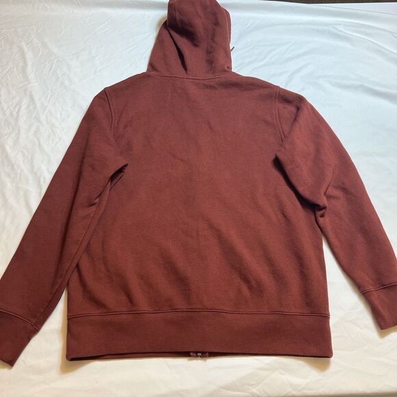Oakley Men's Full Zip Hoodie Medium Maroon Long Sleeve - Picture 5 of 5